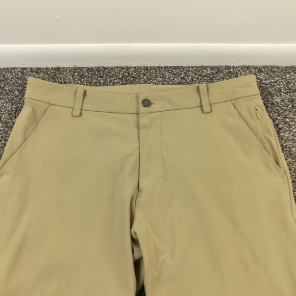 2020 Lululemon Pants Commission *Warpstreme Beige Tan 31x27 Classic Fit *Flaw - Picture 2 of 14